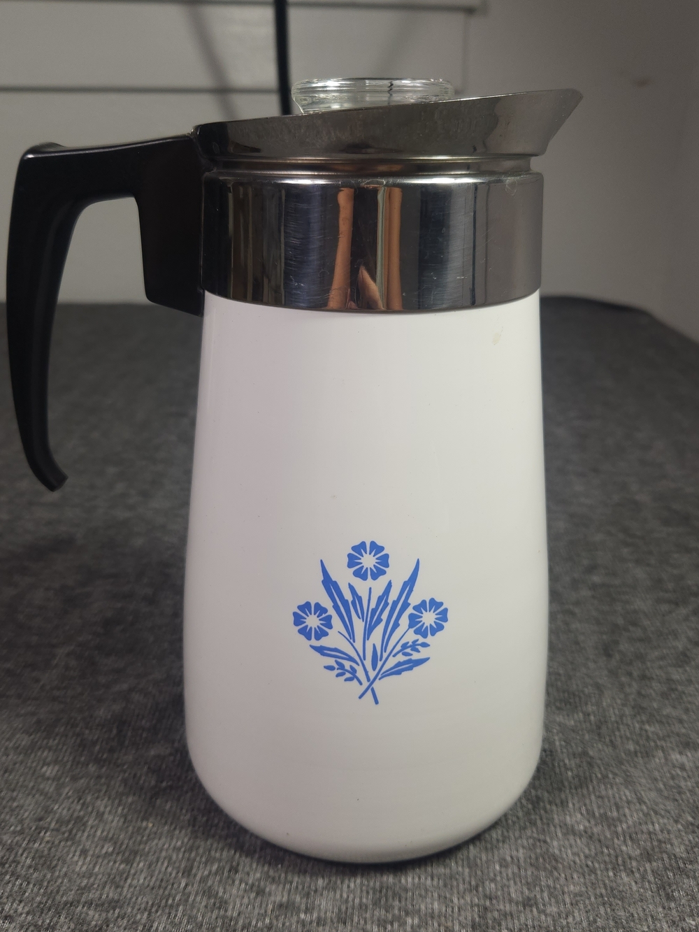 Vtg Corningware Blue Cornflower 9 Cup Percolator